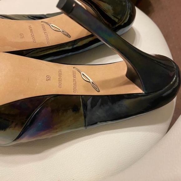 B Brian Atwood Platform Peeptoe Pumps 6.5 - Picture 8 of 11